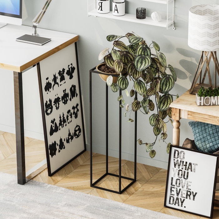 Aberto Design Maceta Decorativa GED-020-A Negro y Dorado